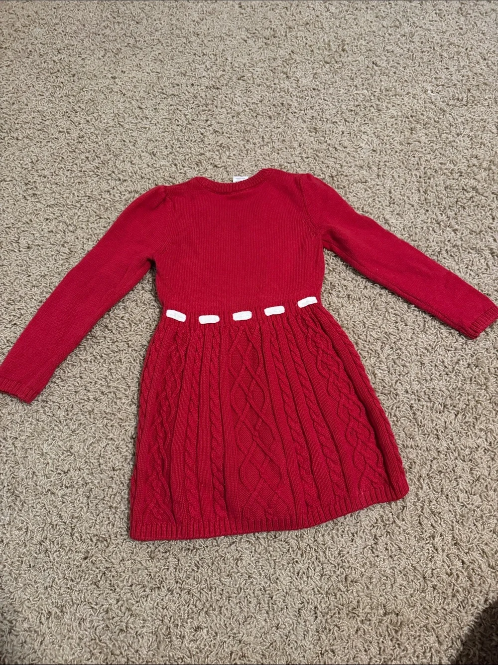 Gymboree Red Knit Snowman Dress
